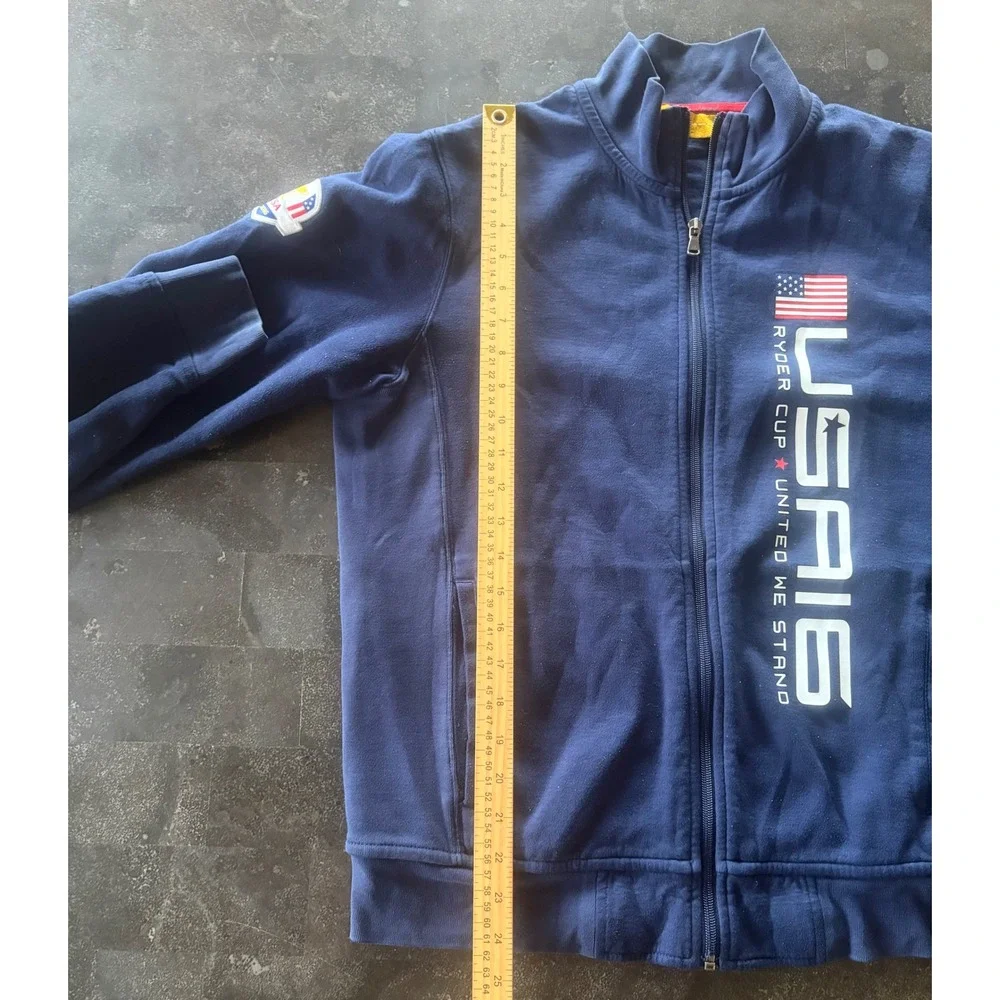 Polo Golf Ralph Lauren 2016 Ryder Cup USA Full Zip Jacket Navy Blue Mens Small S